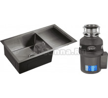 Комплект Мойка Emar PVD EMB-124 PVD Nano Dark + Измельчитель Bort Titan Extra