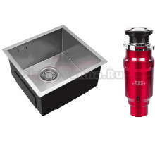 Комплект Мойка Emar PVD EMB-131 PVD Nano Satine + Измельчитель ATC-WZB390A Compact