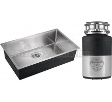 Комплект Мойка Emar PVD EMB-133 PVD Nano Satine + Измельчитель Status Premium 100