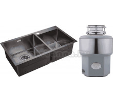 Комплект Мойка Emar PVD EMB-210 PVD Nano Dark + Измельчитель Status Premium 300