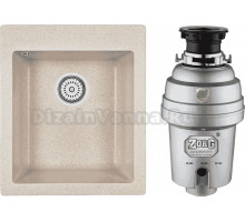 Комплект Мойка Emar Quartz EMQ-1415.Q Берилл + Измельчитель Zorg Inox D ZR-75 D
