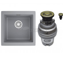 Комплект Мойка Emar Quartz EMQ-1455.P Алмаз + Измельчитель Zorg ZR-75 D BRONZE