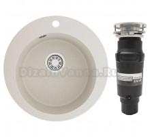 Комплект Мойка Emar Quartz EMQ-1475.C Берилл + Измельчитель Bone Crusher BC 910-SL-Slim Line