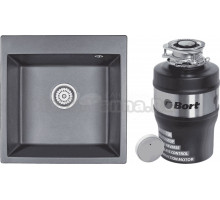 Комплект Мойка Emar Quartz EMQ-1510.Q Оникс + Измельчитель Bort Alligator Mega