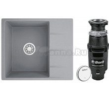 Комплект Мойка Emar Quartz EMQ-1580.Q Алмаз + Измельчитель Bort Master Eco Control