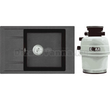 Комплект Мойка Emar Quartz EMQ-1780.Q Оникс + Измельчитель ATC-WZB390A