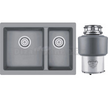 Комплект Мойка Emar Quartz EMQ-2665.PL Алмаз + Измельчитель Status Premium 200