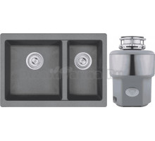 Комплект Мойка Emar Quartz EMQ-2665.PL Антрацит + Измельчитель Status Premium 300