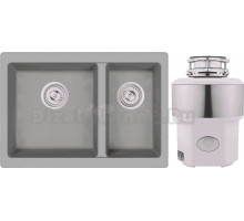 Комплект Мойка Emar Quartz EMQ-2665.PL Барит + Измельчитель Status Premium 350