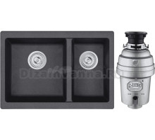 Комплект Мойка Emar Quartz EMQ-2665.PL Морион + Измельчитель Zorg Inox D ZR-38 D
