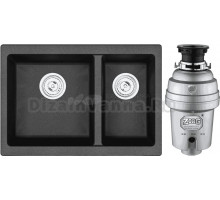 Комплект Мойка Emar Quartz EMQ-2665.PL Оникс + Измельчитель Zorg Inox D ZR-56 D