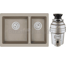 Комплект Мойка Emar Quartz EMQ-2665.PL Сардоникс + Измельчитель Zorg Inox D ZR-75 D