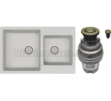 Комплект Мойка Emar Quartz EMQ-2800.Q Агат + Измельчитель Zorg ZR-75 D BRONZE