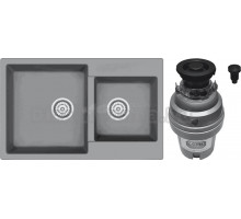 Комплект Мойка Emar Quartz EMQ-2800.Q Алмаз + Измельчитель Zorg ZR-75 D GRAFIT