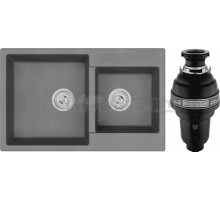 Комплект Мойка Emar Quartz EMQ-2800.Q Антрацит + Измельчитель Bone Crusher BC 1000-AS