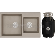 Комплект Мойка Emar Quartz EMQ-2800.Q Берилл + Измельчитель Bone Crusher BC 810-AS