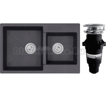 Комплект Мойка Emar Quartz EMQ-2800.Q Морион + Измельчитель Bone Crusher BC 810-SL Slim Line