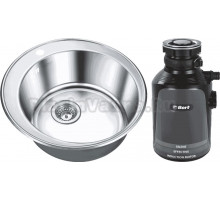 Комплект Мойка Emar Steel 510С + Измельчитель Bort Alligator Plus