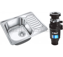 Комплект Мойка Emar Steel 5848 + Измельчитель Bort Master Eco 91275752