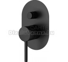 Встраиваемый смеситель для душа и ванны Plumberia Selection Ixo KIT1001NO С ВНУТРЕННЕЙ ЧАСТЬЮ, матовый черный