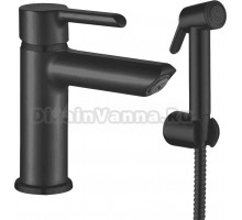 Смеситель для раковины Shevanik S6071H с гигиеническим душем, черный