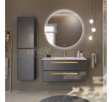 Мебель для ванной комнаты Cezares Eco Cer 100 ручки сатиновое золото, grafito