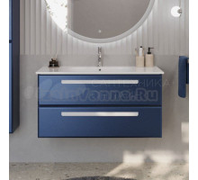 Тумба с раковиной Cezares Eco Cer 100 ручки сатин, sapfiro