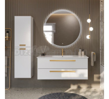 Мебель для ванной комнаты Cezares Eco Cer 120 ручки сатиновое золото, bianco lucido