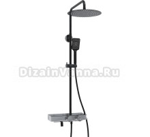 Душевая стойка Wasserkraft Abens 2000 A114.160.130.CB Thermo с термостатом, черная