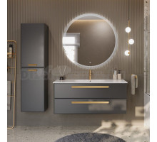 Мебель для ванной комнаты Cezares Eco Cer 120 ручки сатиновое золото, grafito