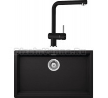 Комплект Мойка Schock Lahti 80 Cristalite неро + Смеситель Cristalite Epos неро