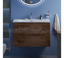 Тумба с раковиной BelBagno Etna 39 80 rovere moro, раковина BB-8099-3-80