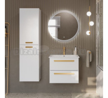 Мебель для ванной комнаты Cezares Eco Cer 60 ручки сатиновое золото, bianco opaco