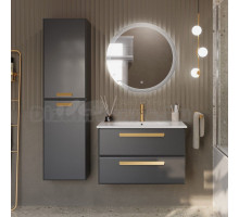 Мебель для ванной комнаты Cezares Eco Cer 80 ручки сатиновое золото, grafito