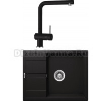 Комплект Мойка Schock Optima 50D Cristalite неро + Смеситель Cristalite Epos неро