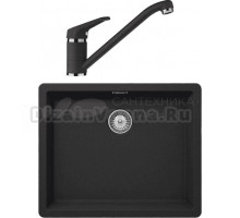 Комплект Мойка Schock Brooklyn 60 Cristalite оникс + Смеситель Cristalite Cosmo оникс