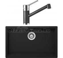 Комплект Мойка Schock Lahti 701053U 80 Cristalite оникс + Смеситель Cristalite Pila оникс