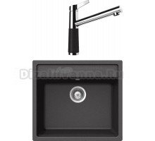 Комплект Мойка Schock Nemo 60 (N-100) Cristalite оникс + Смеситель Cristalite SC-510 оникс