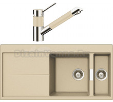 Комплект Мойка Schock Horizont 60D (D-150) Cristadur аворио + Смеситель Cristadur SC-200 аворио