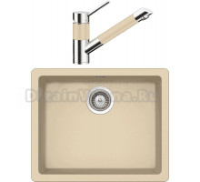 Комплект Мойка Schock Soho 60 (N-100) Cristadur аворио + Смеситель Cristadur SC-200 аворио