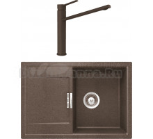 Комплект Мойка Schock Eton 45D Cristadur бронза + Смеситель Cristadur Papilio бронза