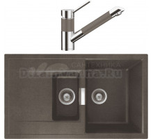 Комплект Мойка Schock Eton 60D Cristadur бронза + Смеситель Cristadur SC-200 бронза