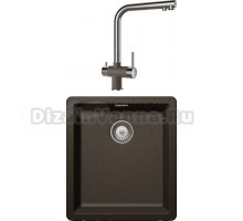 Комплект Мойка Schock Greenwich 45 Cristadur бронза + Смеситель Cristadur Vitus бронза