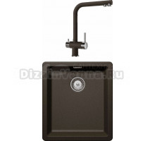 Комплект Мойка Schock Greenwich 700899U 45 Cristadur бронза + Смеситель Cristadur Wellus New бронза