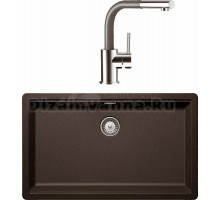 Комплект Мойка Schock Greenwich 80 Cristadur бронза + Смеситель Cristadur Nimbus-D выдвижной излив, бронза