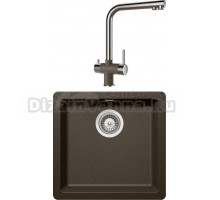 Комплект Мойка Schock Soho 50 (N-100S) Cristadur бронза + Смеситель Cristadur Vitus бронза