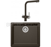 Комплект Мойка Schock Soho 60 (N-100) Cristadur бронза + Смеситель Cristadur Wellus New бронза