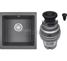 Комплект Мойка Granula 4451, графит + Измельчитель Zorg ZR-75 D GRAFIT