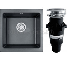 Комплект Мойка Granula 4451, шварц + Измельчитель Bone Crusher BC 810-SL Slim Line