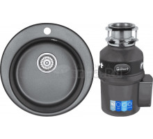 Комплект Мойка Granula 4801, шварц + Измельчитель Bort Titan Extra
